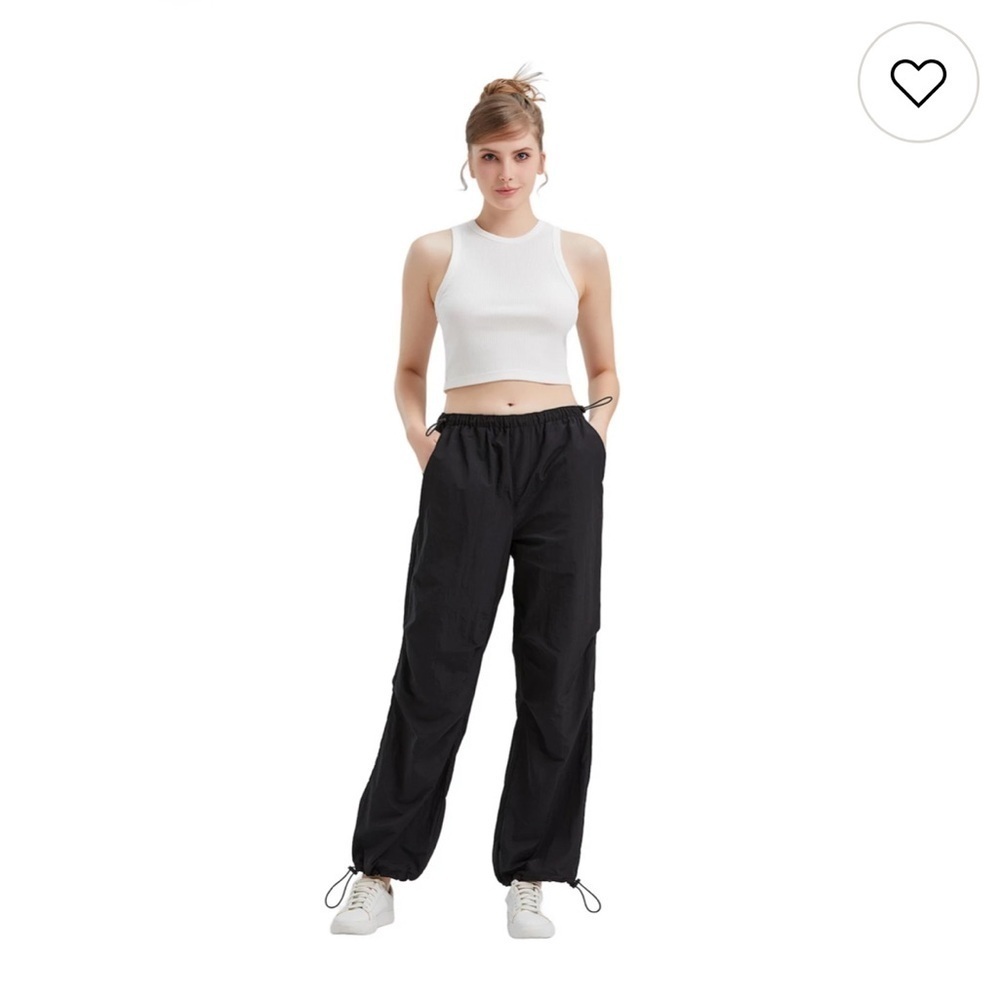 NWT Zoe By Zoe+Phoebe Parachute Toggle Joggers black
